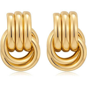 ❤️Women Chunky Gold Earrings Stud Geometric Dangle Drop Earrings  for Women